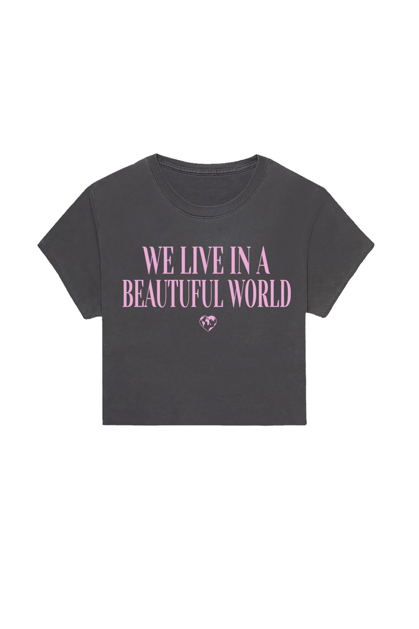 Kid's Beautiful World Crop T-shirt, Girls