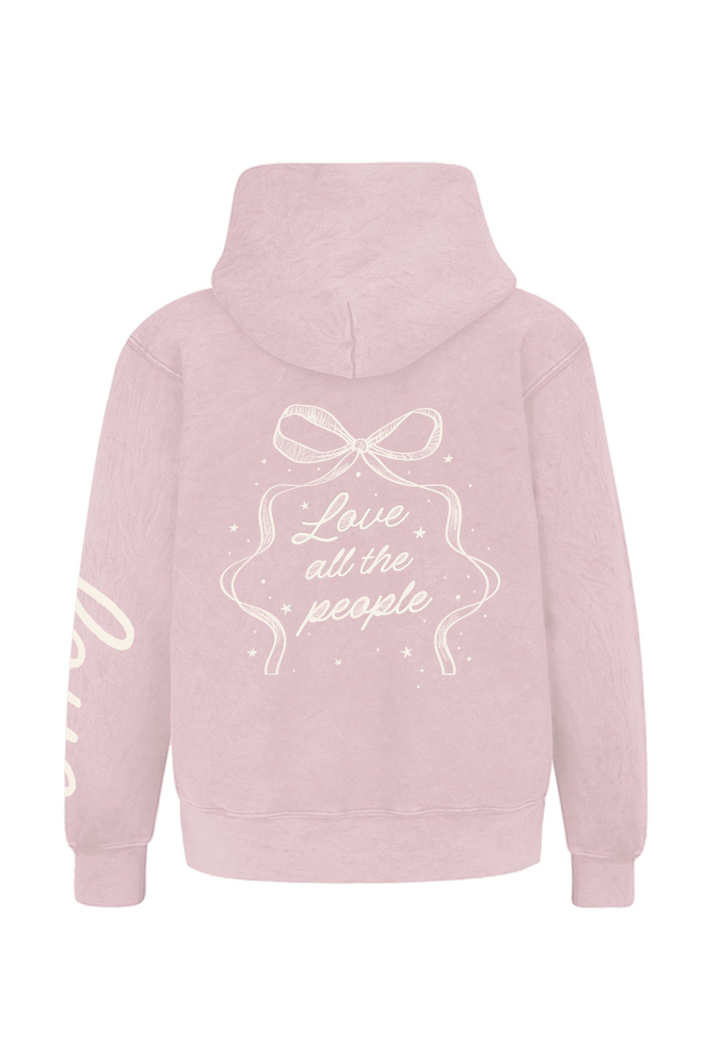 Kids Love People Hoodie-Washed Pink-Girls