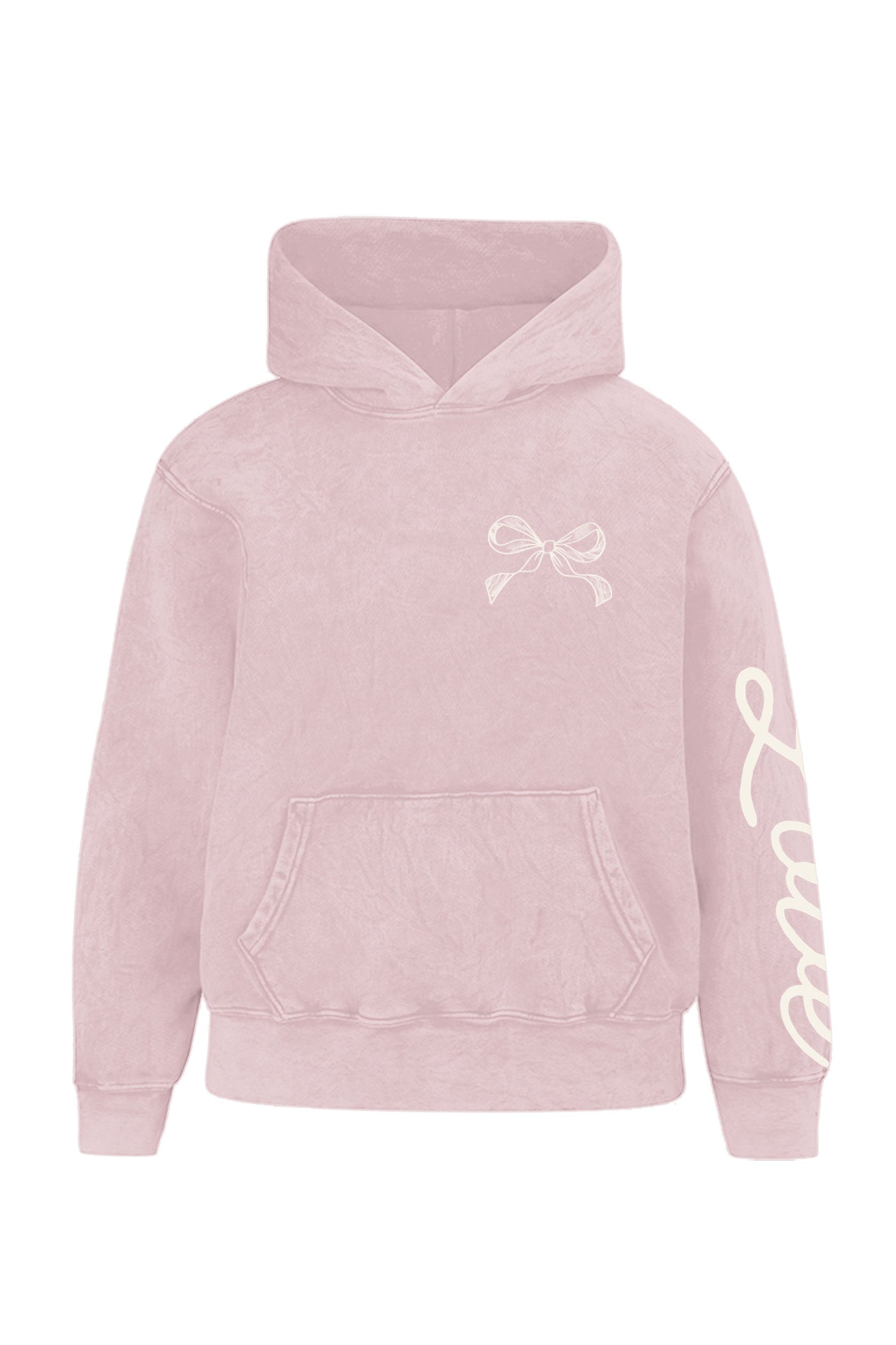 Kids Love People Hoodie-Washed Pink-Girls