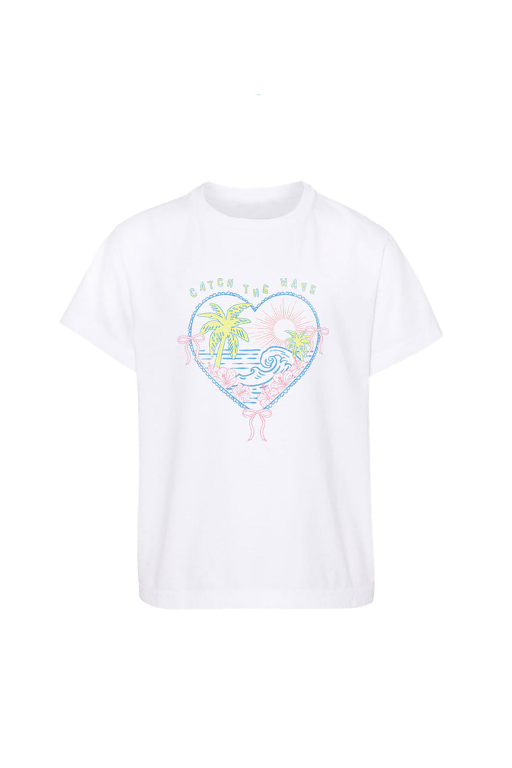 Kid's Heart Lace T-shirt, White-Girls – Port 213.com