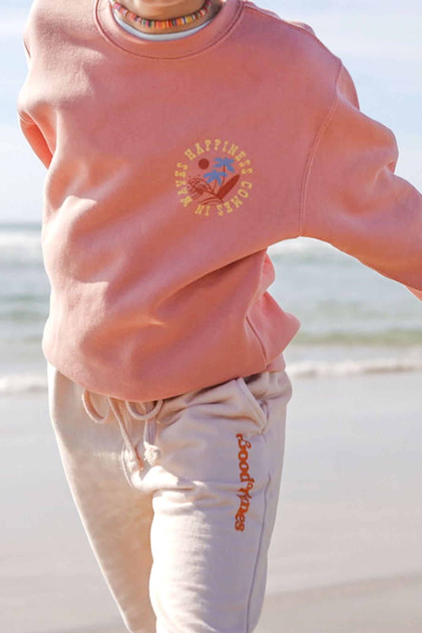 Kids Sun & Waves Crewneck Sweatshirt-Unisex