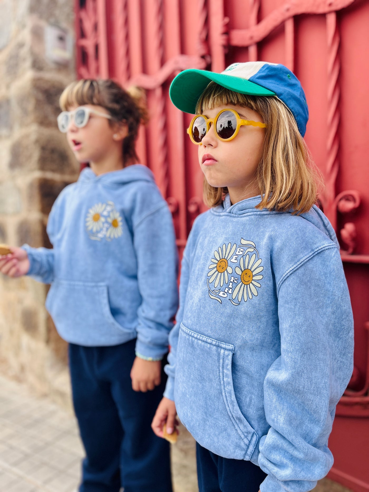 Kids Be Kind Hoodie-Washed blue-Unisex