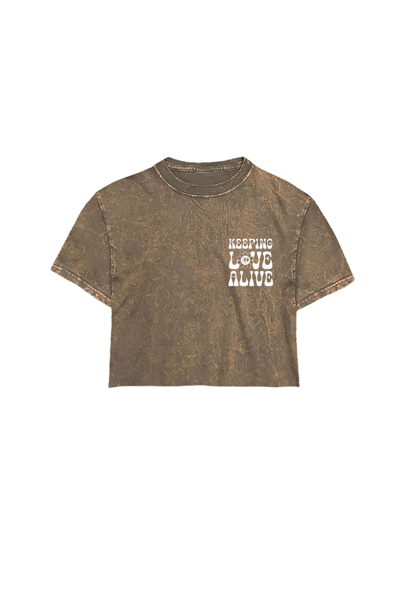 Kid's Keeping Love Alive Crop T-shirt-Girls