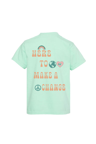 Kid's Mint Love & Peace T-shirt-Unisex