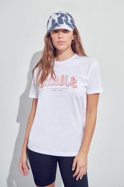 Women's White Smile T-shirt