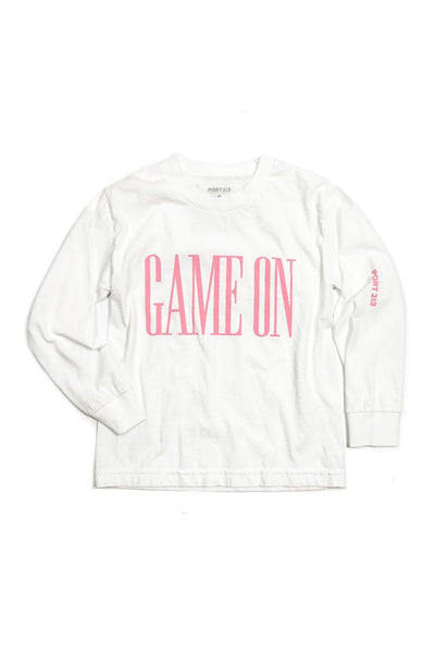 White Game On Long Sleeve T-shirt