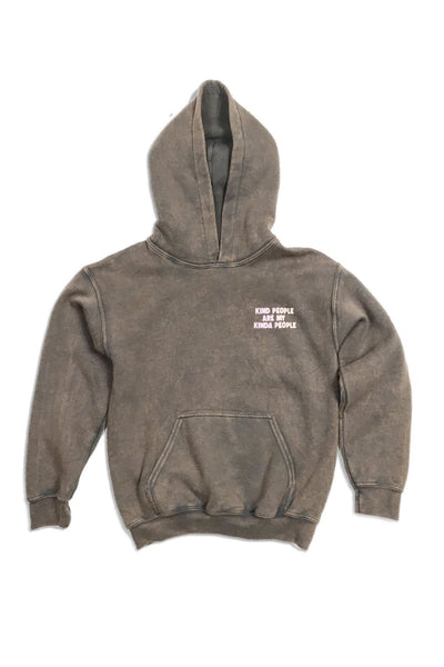 Vintage Charcoal Grey Kind people Hoodie - Port 213.com 