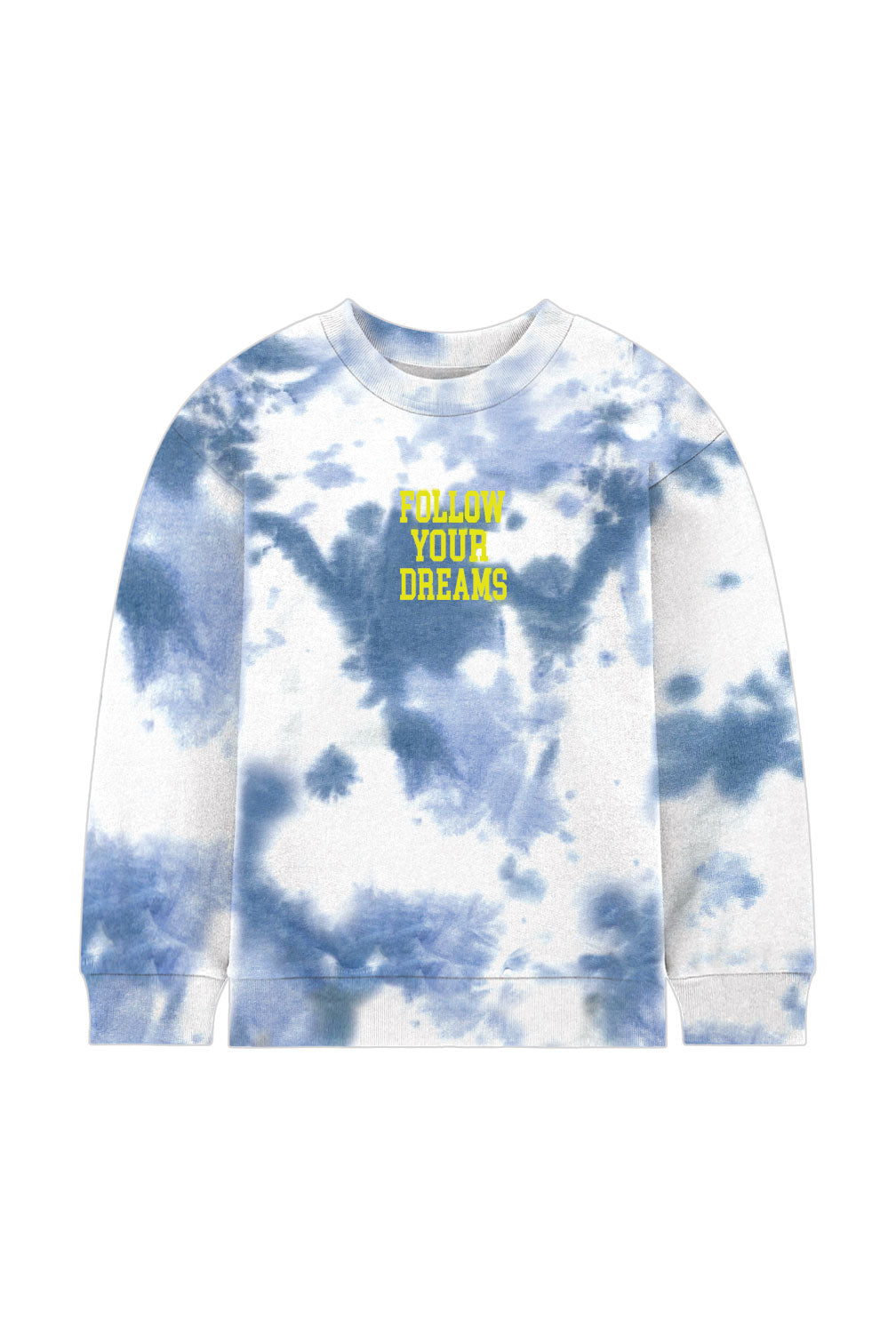 Blue Dreams Tie-Dye Crew Neck Sweatshirt